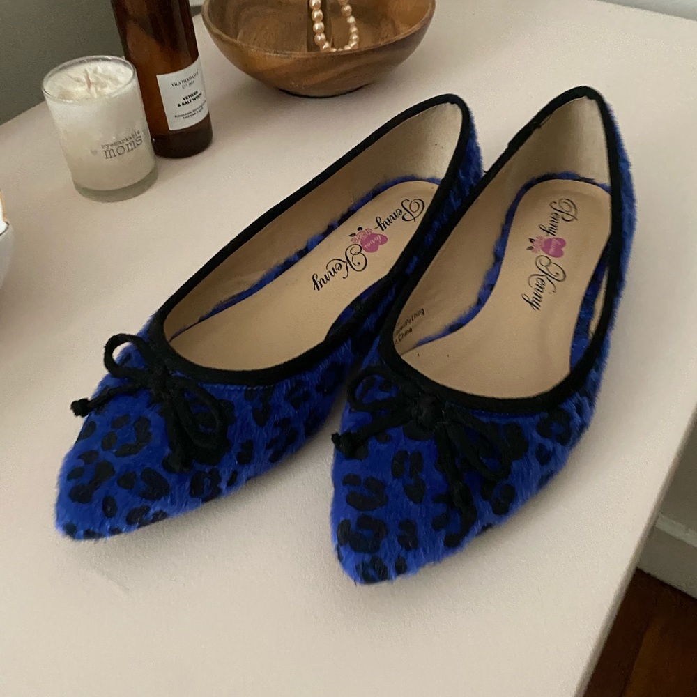 Blue leopard Shoes